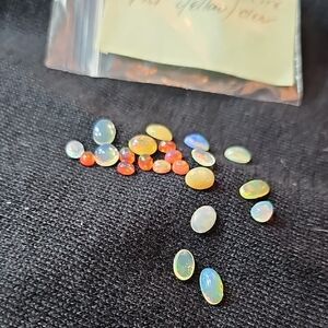 Natural Ethiopian Wello - Fire Opal MIXED WHITE Red Gemstone Collection Various